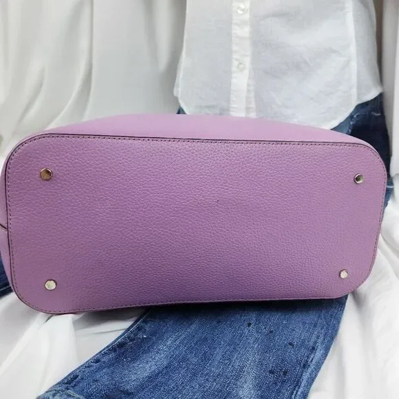 🩵Kate Spade Lavender Valerian "Hayes" Pebbled Leather Tote Purse - Picture 13 of 16